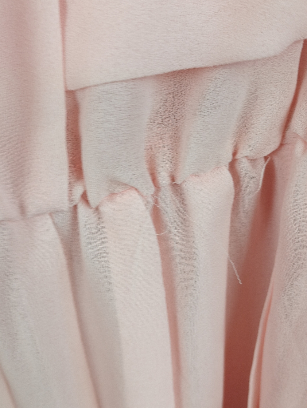 VTG Seret Dress Early 80’s 90s light pink sheer midi length sz 14 button back. - Picture 3 of 16